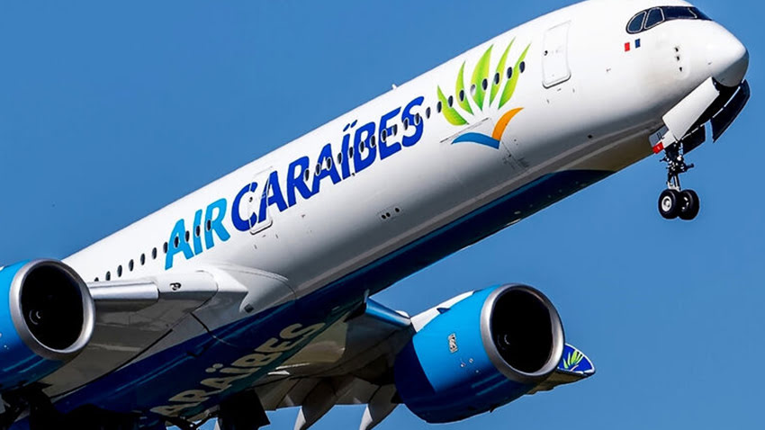 Air Caraibes airplane taking off  baggage allowance guide