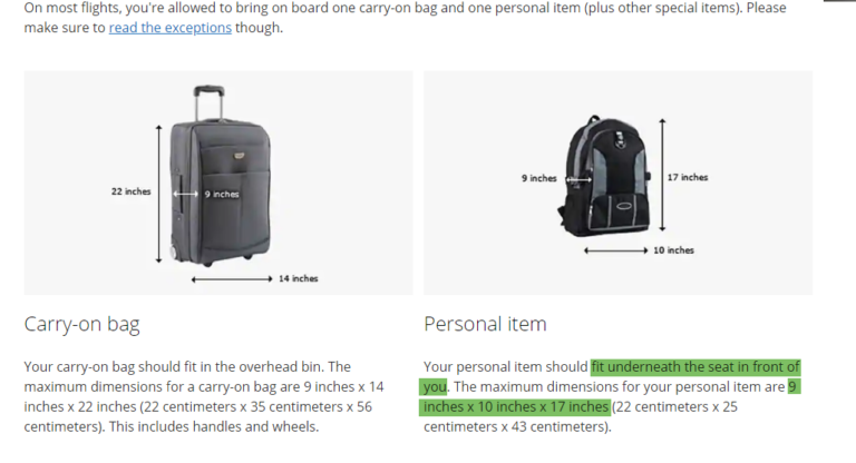 Does An Underseat Bag Count As A Personal Item Solved