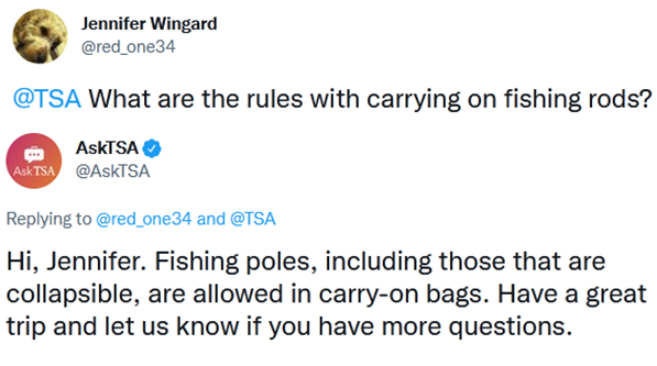 Can you bring a fishing pole on a plane 