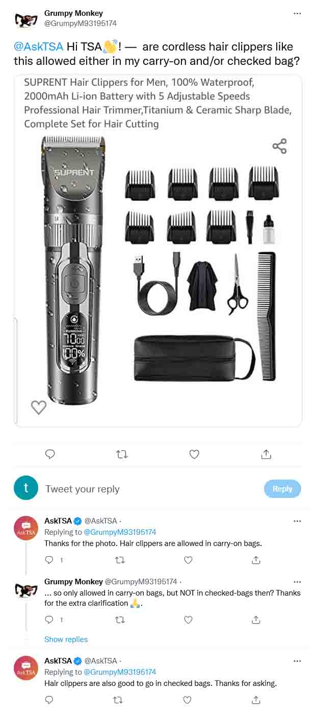 Can You Bring Hair Clippers On a Plane? 2024 (TSA Rules)