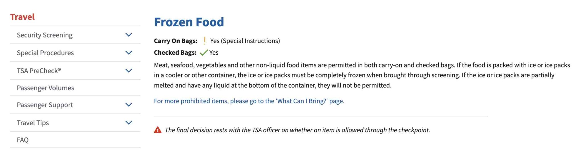 Can You Bring Frozen Food On a Plane? 2024