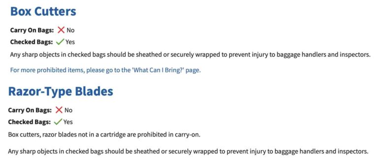 Can You Bring a Box Cutter On a Plane? 2026