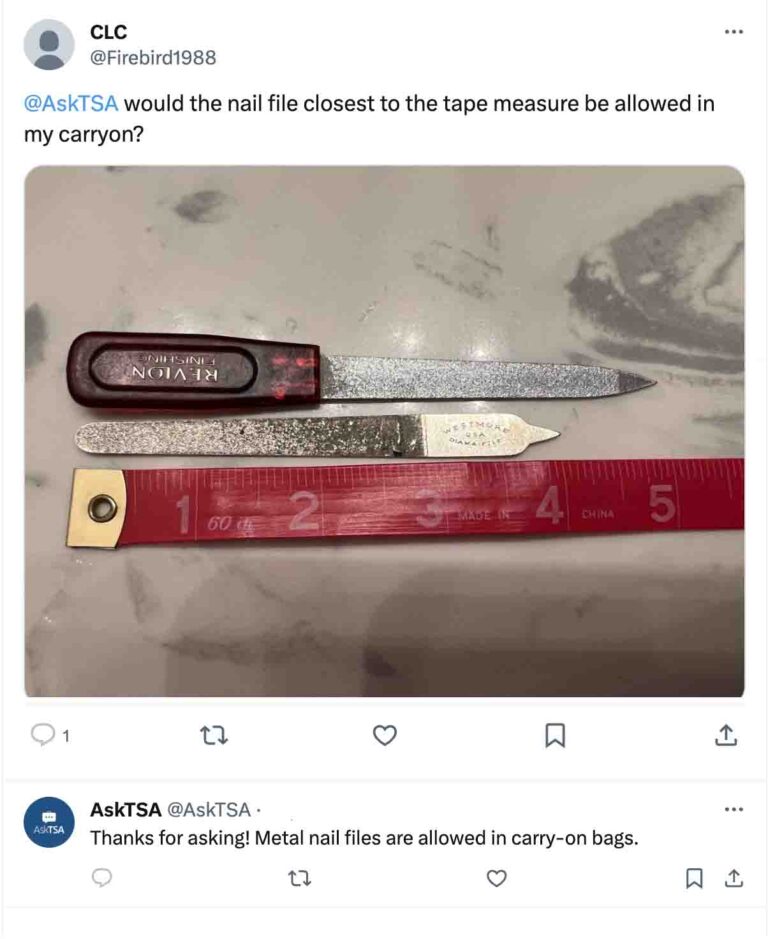 Can I Bring Nail Files In My Carry-On Bag? 2026 TSA Rules