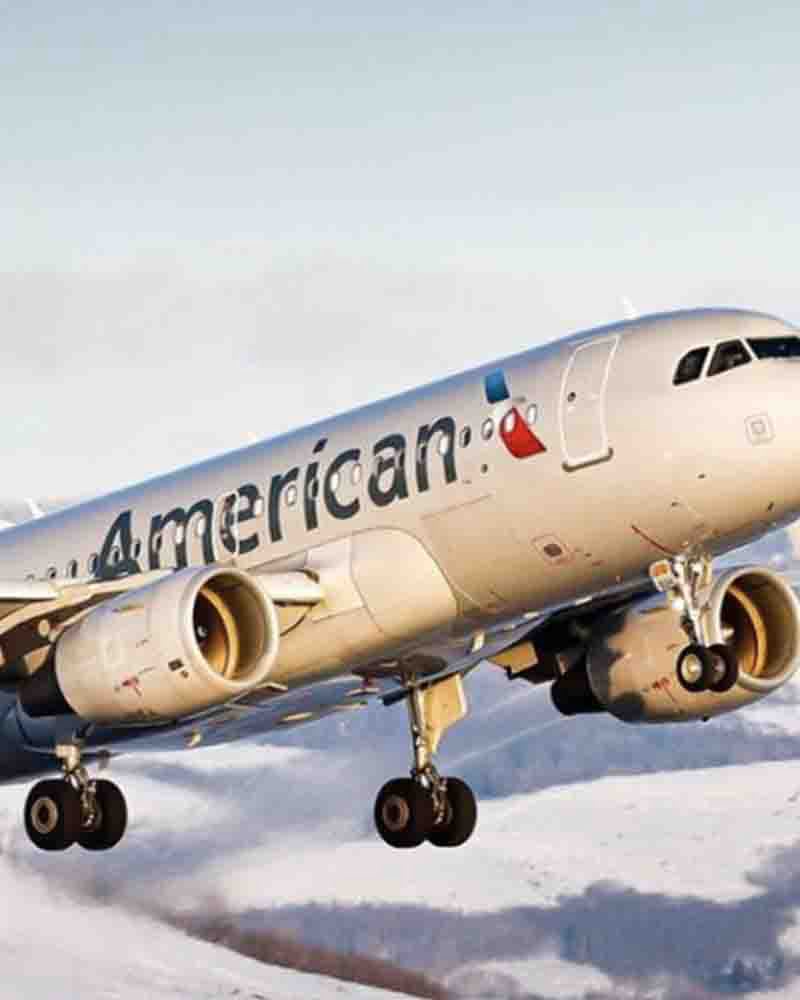 American Airlines airplane in flight