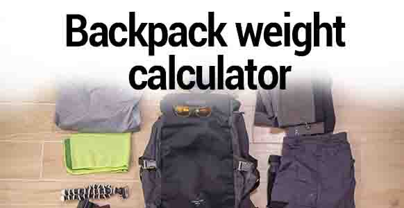 backpack weight calculator
